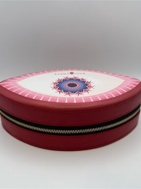 Karma and Luck Eye-Shaped Jewelry Case in Pink and Blue
